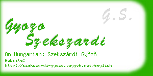 gyozo szekszardi business card