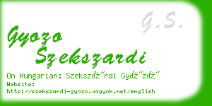 gyozo szekszardi business card